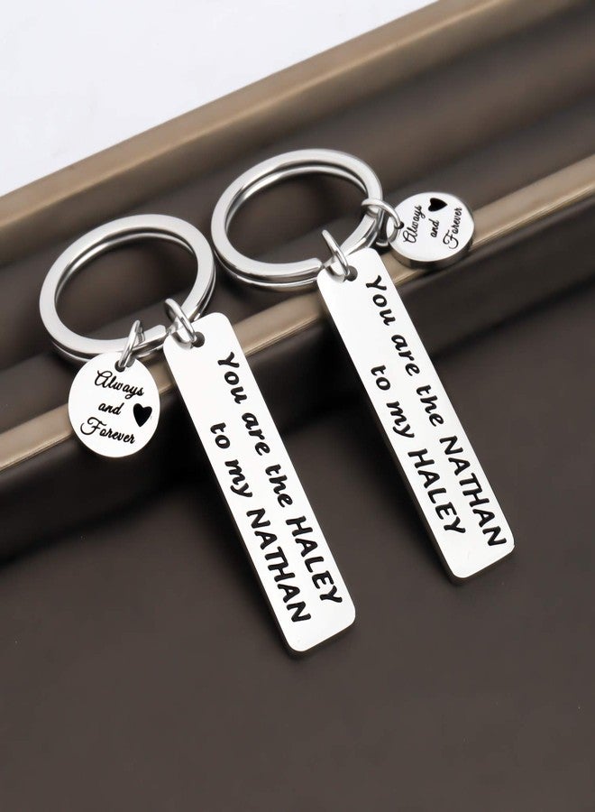 FAADBUK TV Show Inspired Gift Couple Keychain Set You Are The Haley to My Nathan Always And Forever Valentine’s Day Gift for Her (Haley to My Nathan) - Image 5