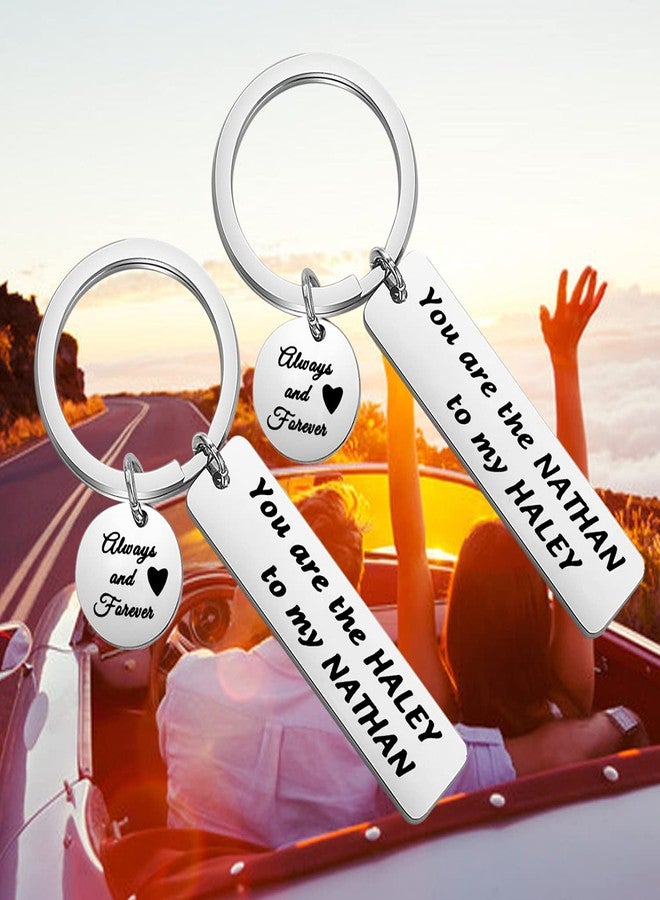 FAADBUK TV Show Inspired Gift Couple Keychain Set You Are The Haley to My Nathan Always And Forever Valentine’s Day Gift for Her (Haley to My Nathan) - Image 3