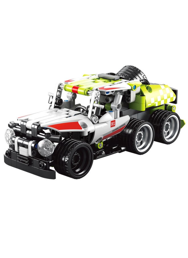 Pingao Building Block Technology Integrated Racing.-Color:Tech Racing - Green Field Ghost 60035