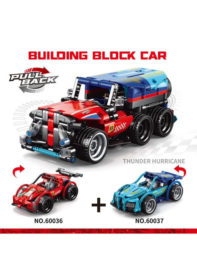 Pingao Building Block Technology Integrated Racing.-Color:Tech Racing - Green Field Ghost 60035