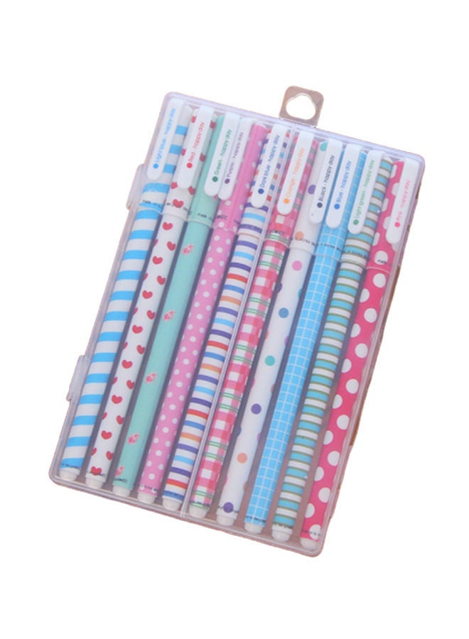 NIBEMINENT 10-Piece Creative Fresh Floral Gel Pen Set Multicolour