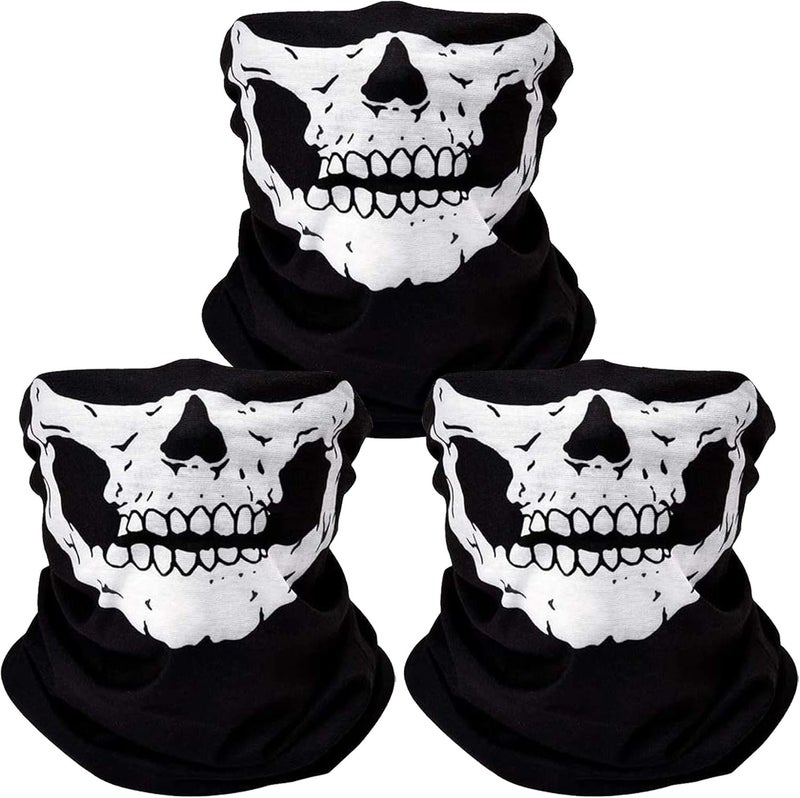 ZKSM 3Pcs Breathable Face Masks Skull Mask Seamless Balaclava Mask Headwear Scarf - Image 1