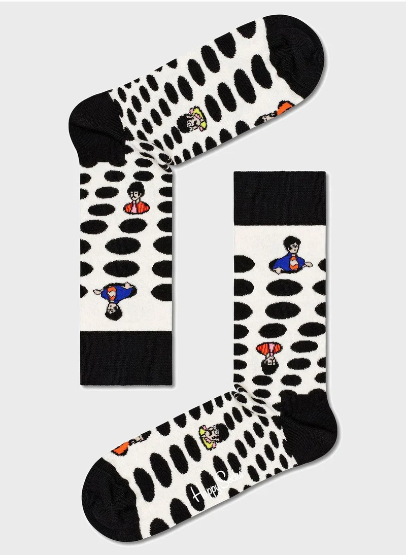 Happy Socks Embroidered Beatle Dot Sock