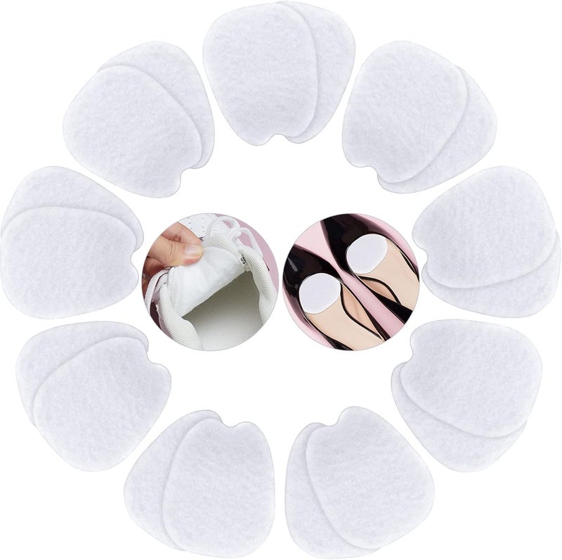Zhanmai 18 Pieces Metatarsal Pads Felt Ball of Foot Cushions Pads Self Adhesive Tongue Mats for Comfort Forefoot Support Mats for Men and Women Relief Forefoot Pain, White