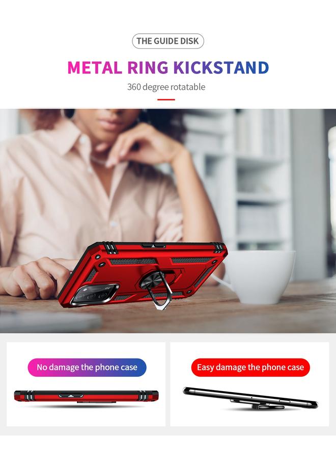 اس-توب جراب لهاتف OPPO A55 5G جراب واقٍ مقاوم للصدمات مصنوع من مادة TPU + PC مع حامل دوار 360 درجة - Image 3