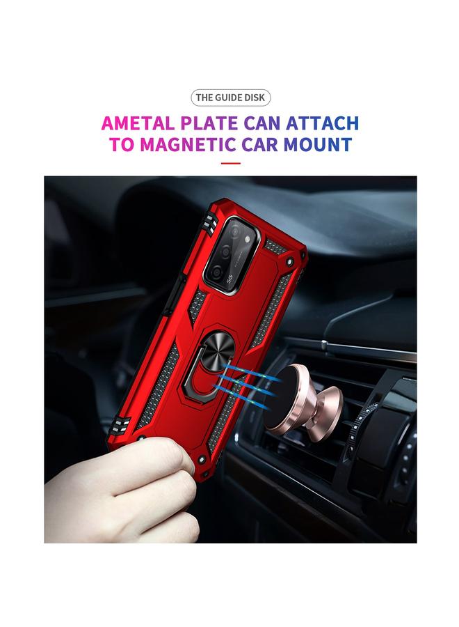 اس-توب جراب لهاتف OPPO A55 5G جراب واقٍ مقاوم للصدمات مصنوع من مادة TPU + PC مع حامل دوار 360 درجة - Image 5