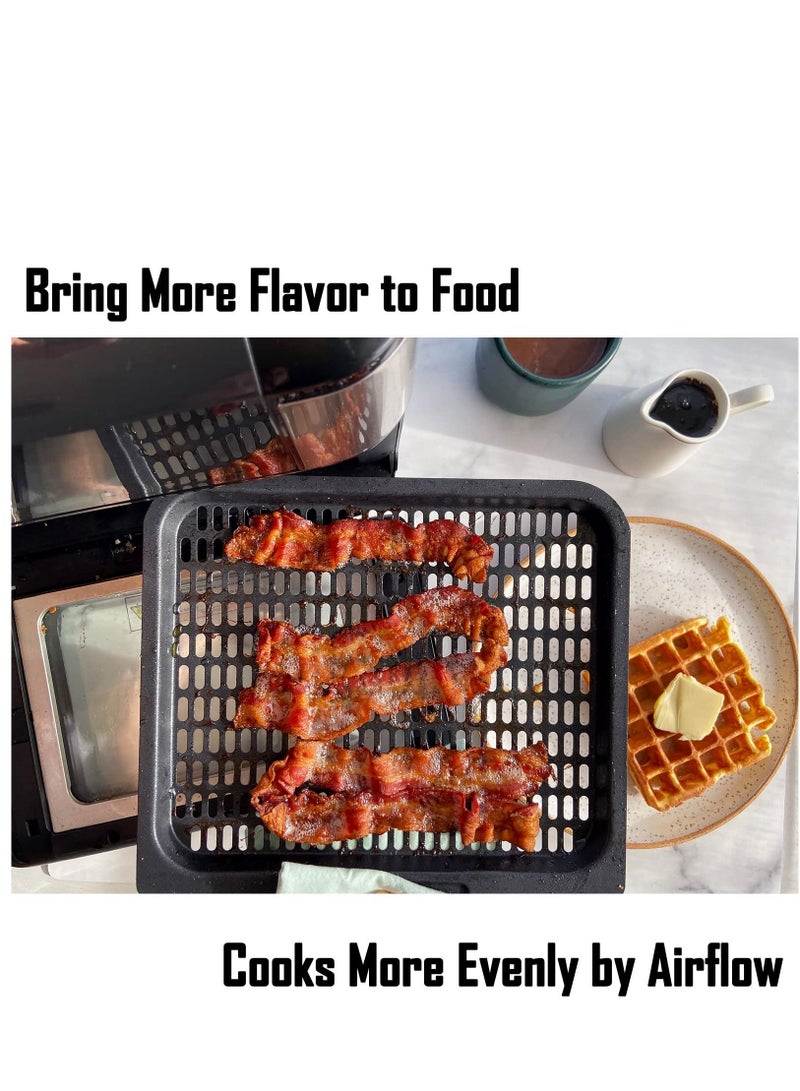 SYOSI 2 Pcs Cooking Tray Replacement for Instant Vortex, Innsky, Chefman and other Air Fryer Oven, Removable Mesh Cooking Rack for Air Fryer Accessories，Mesh Cooking Rack Air Fryer Accessories - Image 1