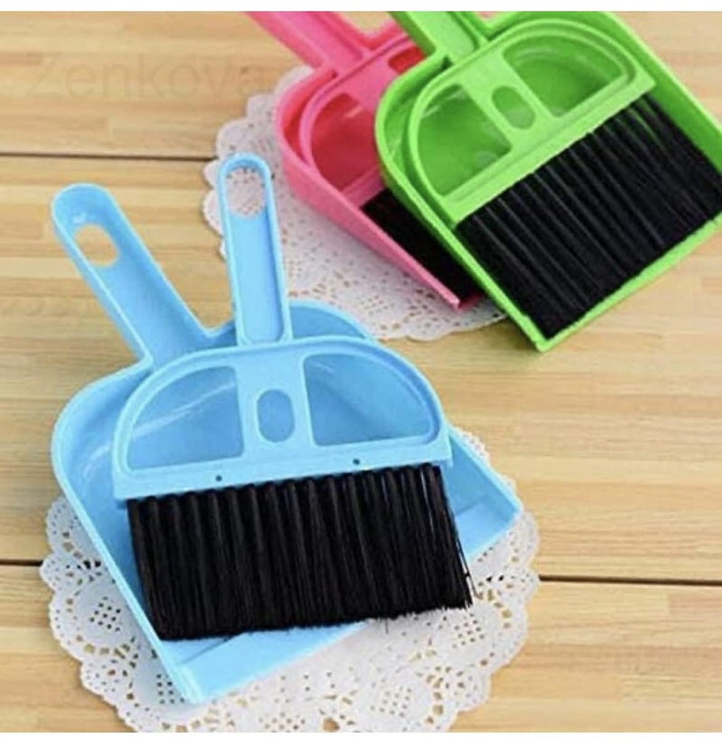 BIRZAR Small Broom and Dustpan Set Mini Dustpan and Brush Set Hand Broom Cute Little Whisk Dust Pan and Brush Set for CampingKeyboardTableDeskWindow GapsSmall Messes KidsCatDog 3