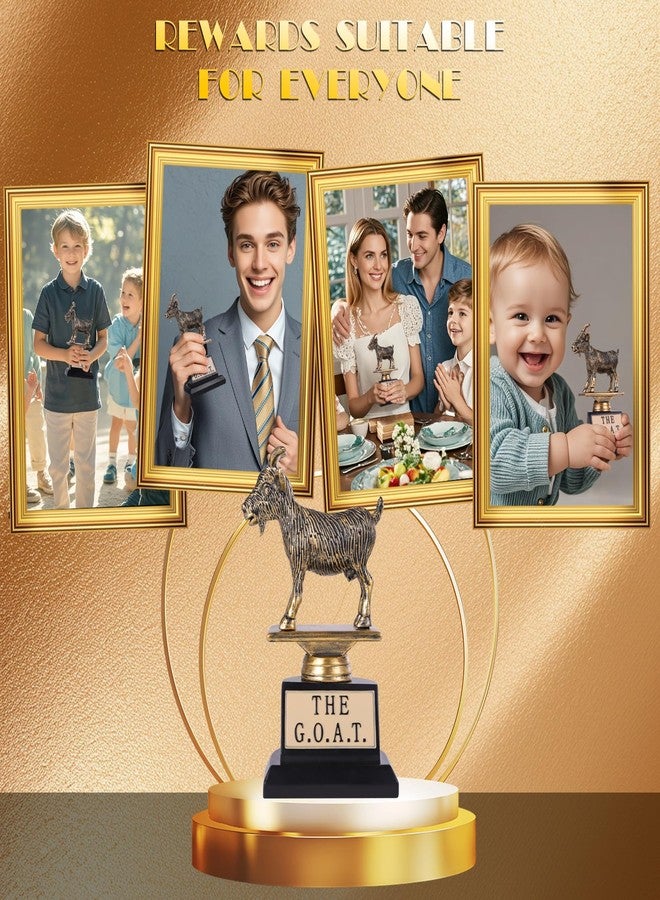 FiiMan 6" The Goat Trophy Award, FiiMan G.O.A.T Greatest of All Time Trophy, Funny Recognition Trophy, Unique Recognition Gift Plaque for Fantasy Sports, Employee, Teacher, Boss, Friend. The Humble Goat! - Image 5