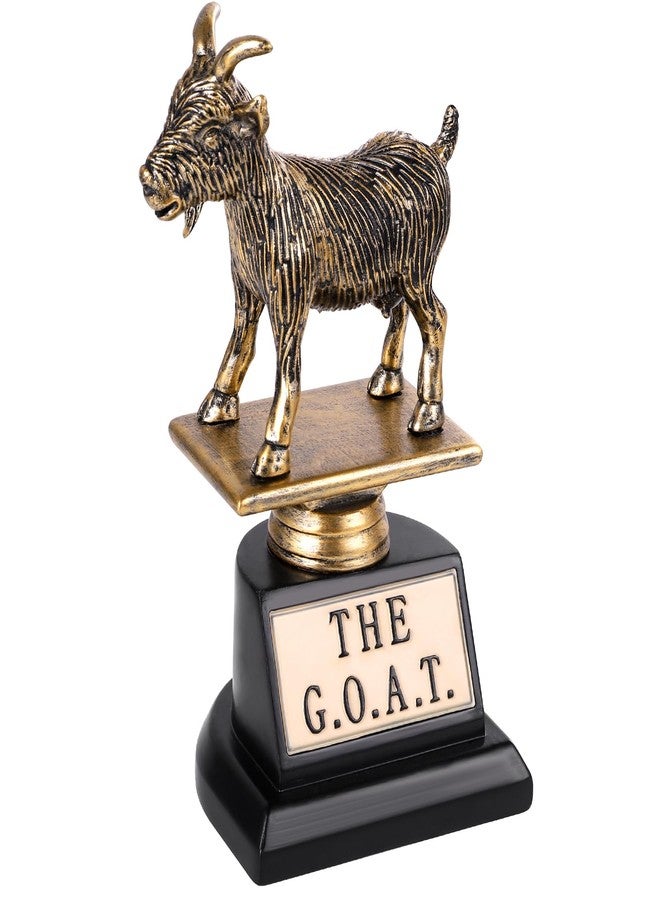 FiiMan 6" The Goat Trophy Award, FiiMan G.O.A.T Greatest of All Time Trophy, Funny Recognition Trophy, Unique Recognition Gift Plaque for Fantasy Sports, Employee, Teacher, Boss, Friend. The Humble Goat! - Image 1