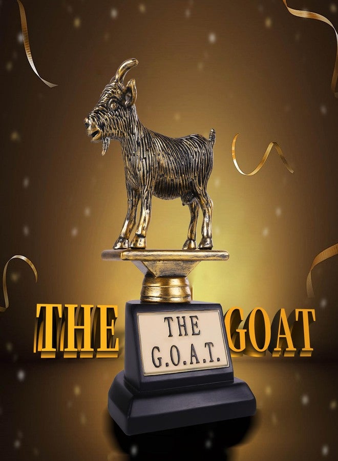FiiMan 6" The Goat Trophy Award, FiiMan G.O.A.T Greatest of All Time Trophy, Funny Recognition Trophy, Unique Recognition Gift Plaque for Fantasy Sports, Employee, Teacher, Boss, Friend. The Humble Goat! - Image 2