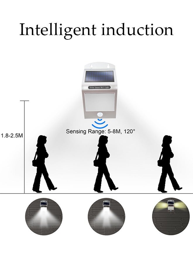 Loquat Solar Wall Lights Intelligent Human Body Sensor Lamp Outdoor Small Solar Step Light Waterproof Wall Lamps Light for Yard Path Porch Stair Waterproof Wall Lamp Courtyard Passage Entrance Floodlight - Image 2