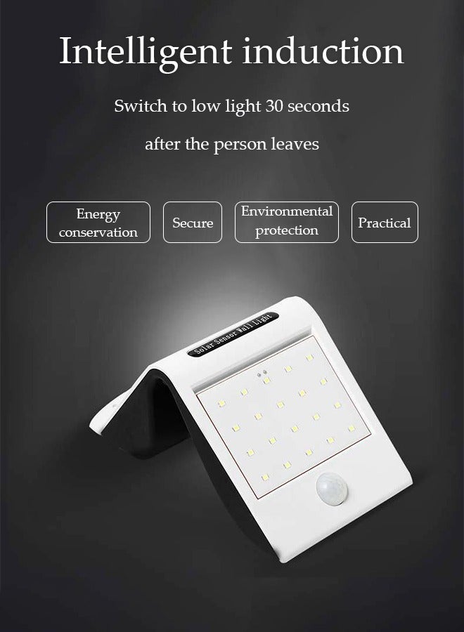 Loquat Solar Wall Lights Intelligent Human Body Sensor Lamp Outdoor Small Solar Step Light Waterproof Wall Lamps Light for Yard Path Porch Stair Waterproof Wall Lamp Courtyard Passage Entrance Floodlight - Image 5