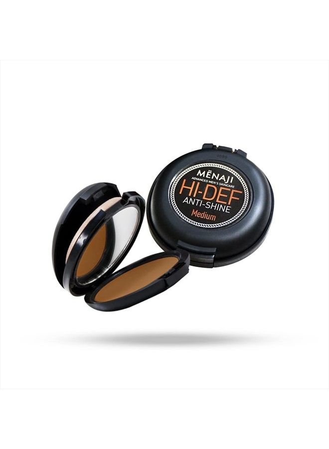 Menaji HDPV Anti-Shine Powder (Medium) | Anti-Shine Face Make-Up for Men | High-Definition Face Powder | Skin-Friendly Face Powder for Men | All-Occasion Face Powder | Contains Vitamin C & E - Image 1