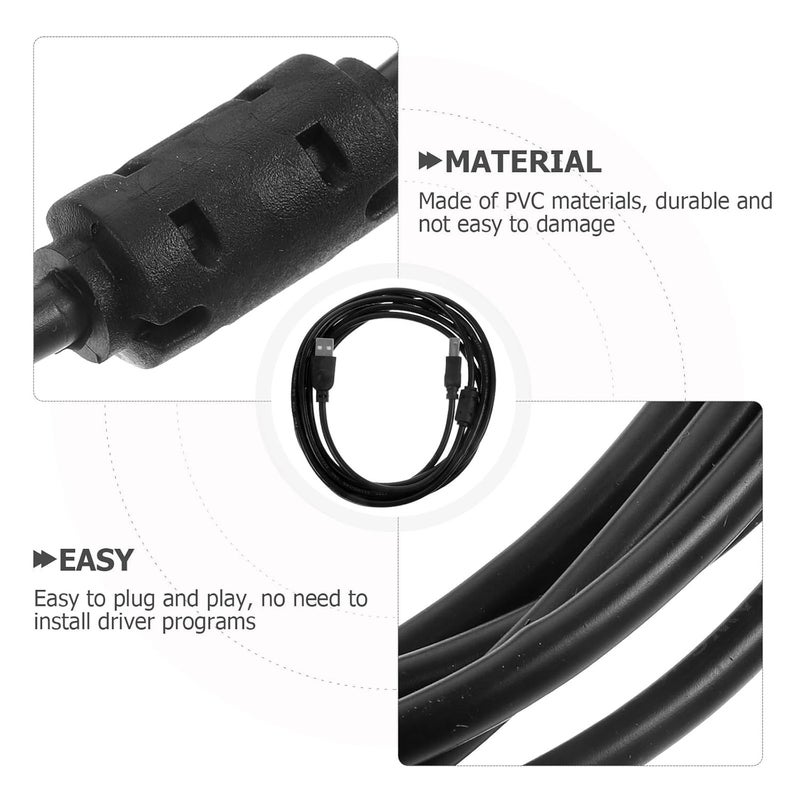 DECHOUS USB 2.0 Printer Cable for Copier Fax Machine Computer Supply, 3 Meters Black USB Cable for Office and Home Printing Accessories - Image 4