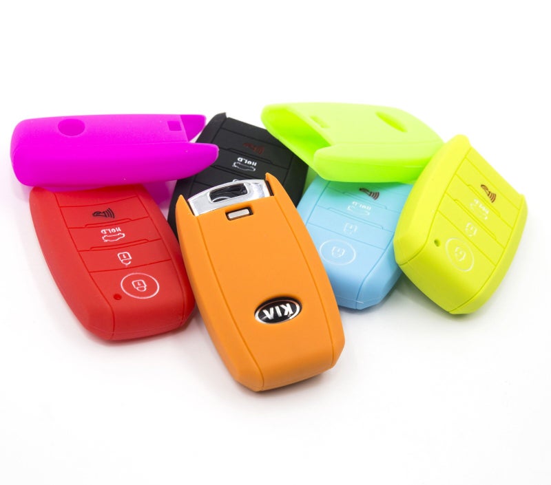 LIGHTKOREA 4 Button Silicone Smart Key Case Cover 1Pcs for Kia Soul Carnival Sedona NIRO Sorento Sportage Rio Forte Optima Cerato Koup (Light Blue) - Image 3