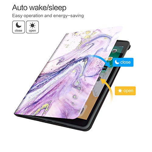 Vimorco Slim Case for iPad 9th 8th 7th Generation 10.2 Inch 2021 2020 2019, for iPad 10.2 Case Hybrid Shockproof Protector Cover for iPad 7/8/9 Gen Adjustable Stand Auto Wake/Sleep, Purple Quicksand - Image 5