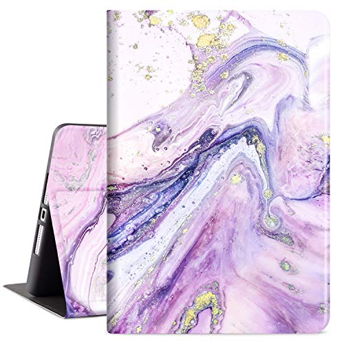 Vimorco Slim Case for iPad 9th 8th 7th Generation 10.2 Inch 2021 2020 2019, for iPad 10.2 Case Hybrid Shockproof Protector Cover for iPad 7/8/9 Gen Adjustable Stand Auto Wake/Sleep, Purple Quicksand - Image 1