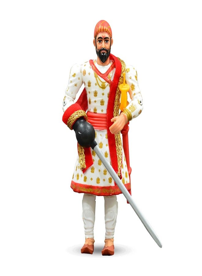 Swarajyache Shiledar - The True Super Hero - 6 Inch Tall Action Figure with Accessories (Maharaj, White) - Image 1