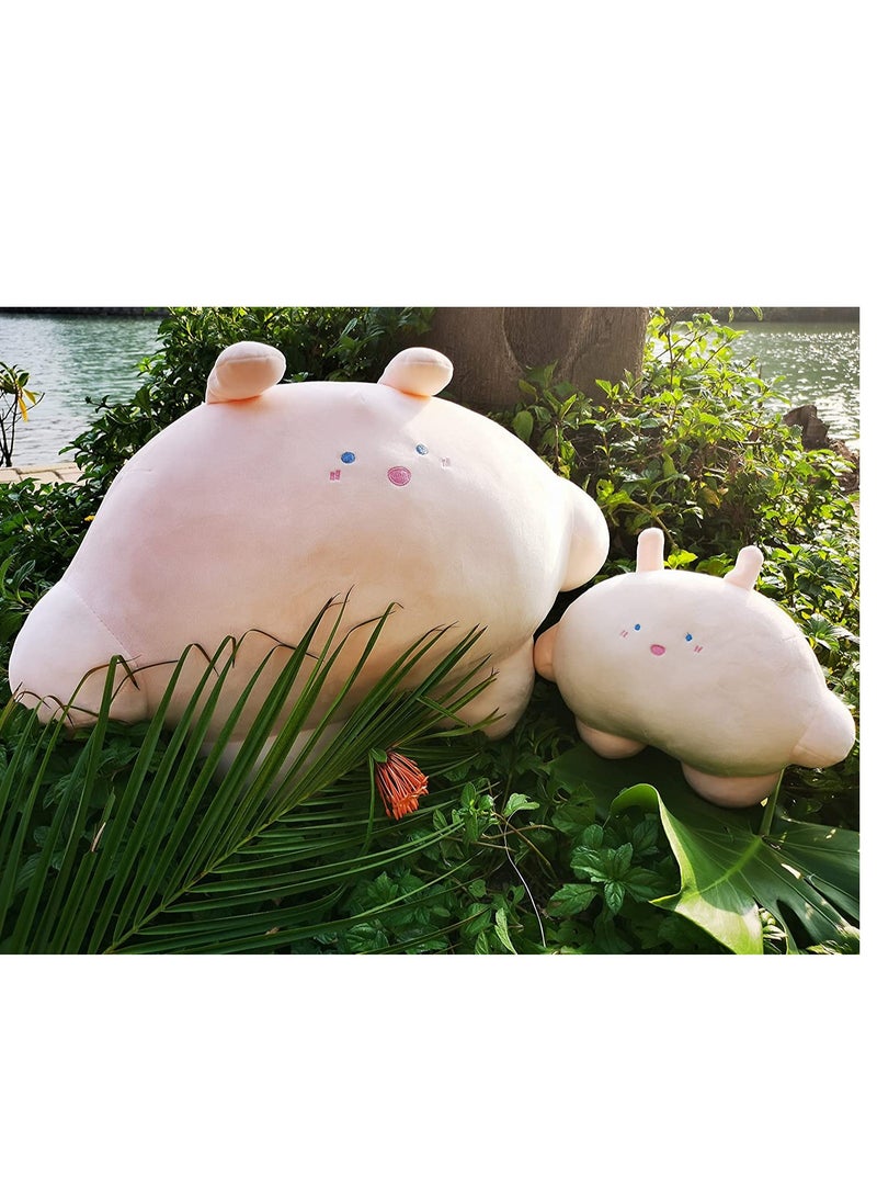 15.7 inch C ute Rabbit Plush Stuffed Animal Body Pillow Fat Cartoon Cylindrical Body Pillows for Kids, Super Soft Hugging Toy Gifts for Bedding, Kids Sleeping Nap Kawaii Pillow