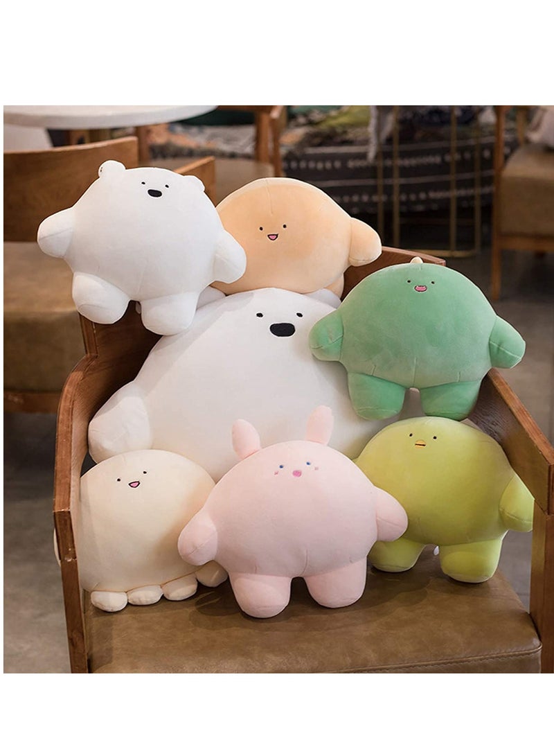 15.7 inch C ute Rabbit Plush Stuffed Animal Body Pillow Fat Cartoon Cylindrical Body Pillows for Kids, Super Soft Hugging Toy Gifts for Bedding, Kids Sleeping Nap Kawaii Pillow