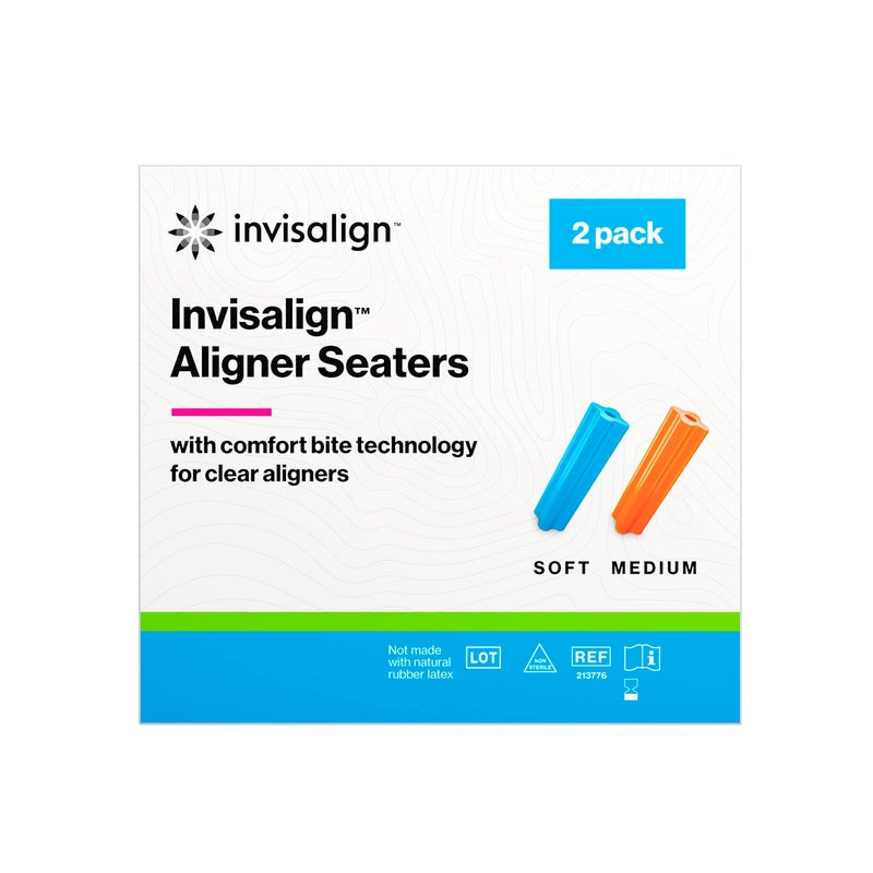 INVISALIGN أجهزة تثبيت إنفزلاين، مضغوطات زرقاء وبرتقالية (عبوة 2)  - Image 4