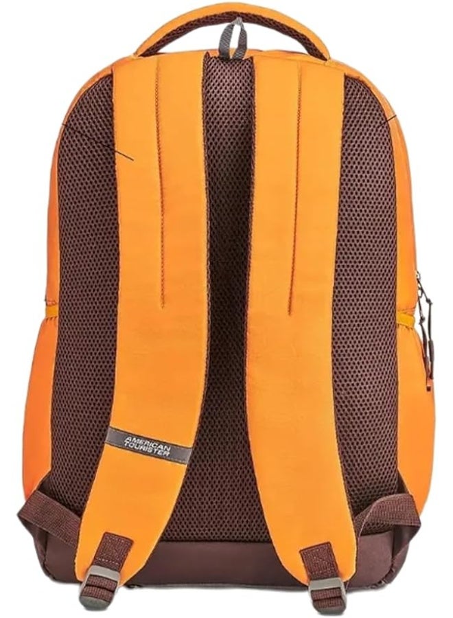 American Tourister Mate 2.0 Backpack, 31L Capacity, Polyester, Mustard Yellow|Antimicrobial Lining|Rain Cover|Ergo Back & Shoulder|Bottle Holder|15.6" Laptop Compartment - 1 Year Global Warranty - Image 2