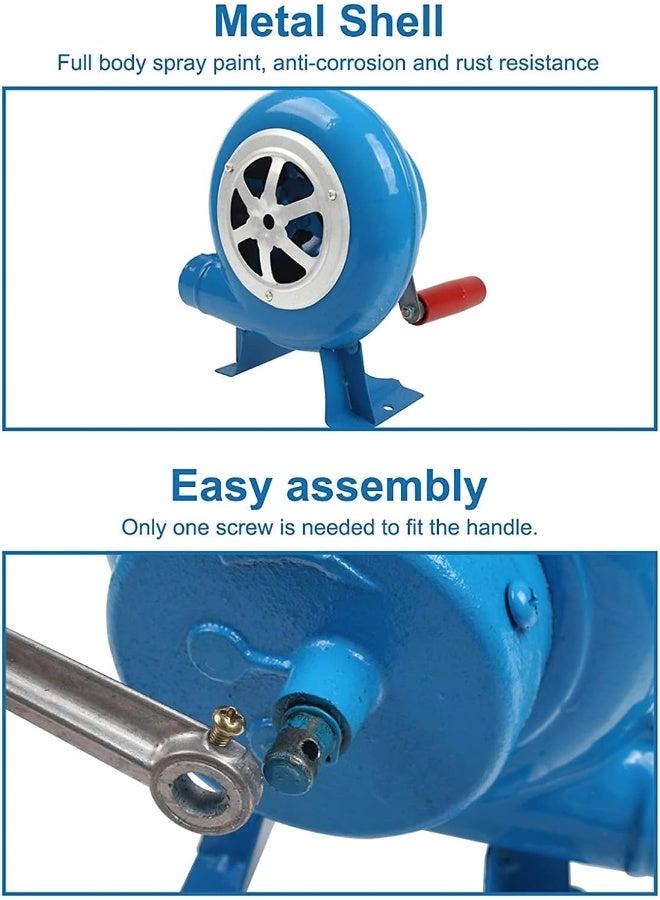 GO2CAMPS Barbeque Grill with Blower Fan Foldable Stand with X Shape Large-90 cm | Charcoal BBQ Grill Kabab, Portable BBQ Manual Air Blower-Heavy Duty-Shish Kabob Portable Camping Cooking for Outdoor - Image 4