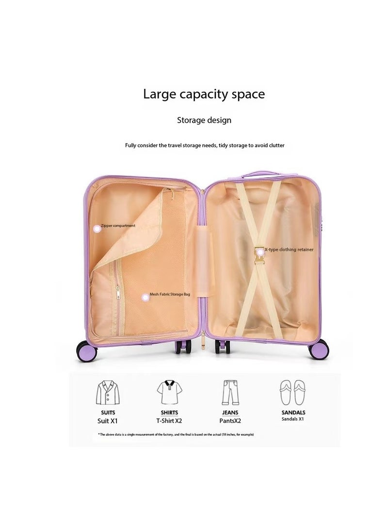 20 Inch Children's Suitcase 3D Cartoon Pattern AB Double-sided Pattern Switchable Children's Trolley Suitcase Travel Case Boys Girls Roller Suitcase with Lock Student Youth Wheeled Small Suitcase Cabin Suitcase Suitable for Boarding School (Horizontal Style)  - Image 4