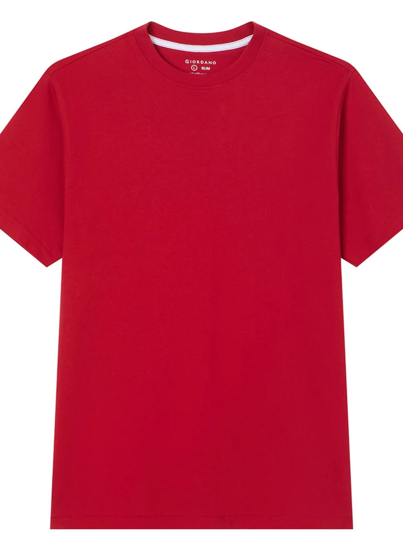 GIORDANO  Men’s Slim Fit Cotton Crew Neck Tee for Men | Best Price UAE