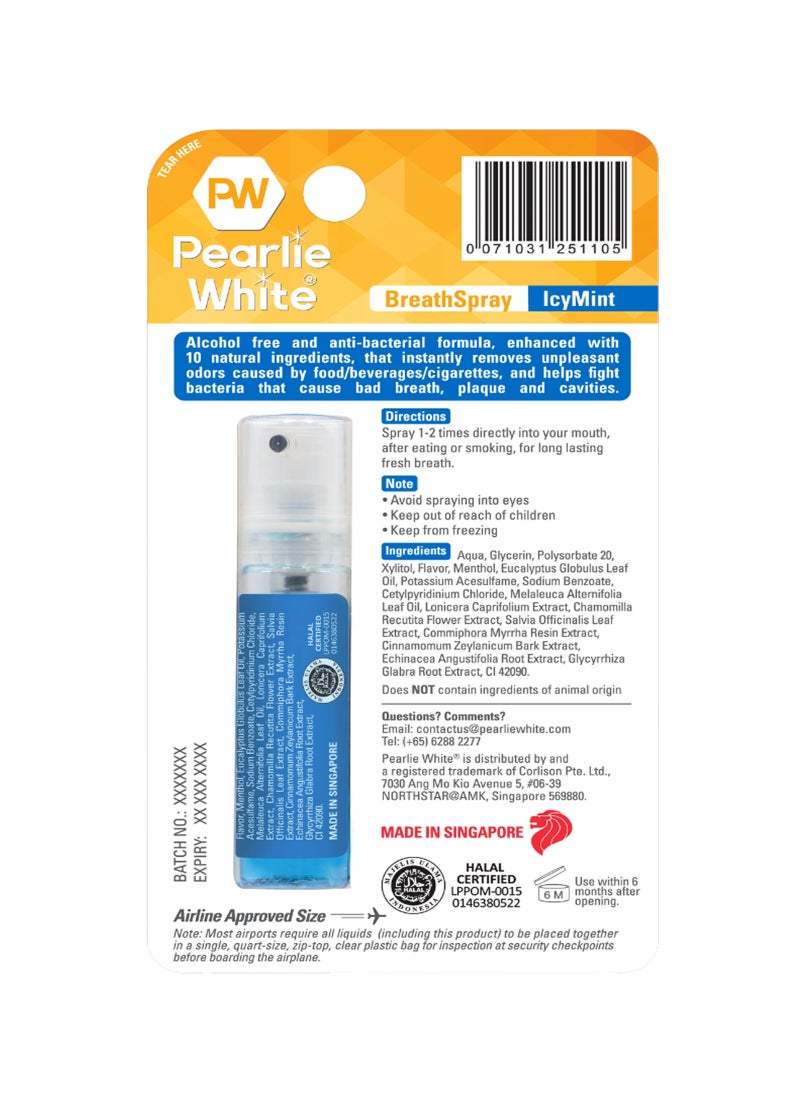 Pearlie White Breath Spray - Icy Mint 8.5ml - Image 2