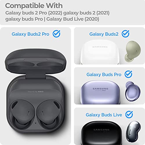 NEWTECHNO Rugged Armor Cover Case for Samsung Galaxy Buds Pro(2021),Galaxy Buds 2,Galaxy Buds Live (2020)-Oil-Resistant, Abrasion-Resistant, Shock-Resistant (Without Earbud, 2 Pieces Design)[Black] - Image 5