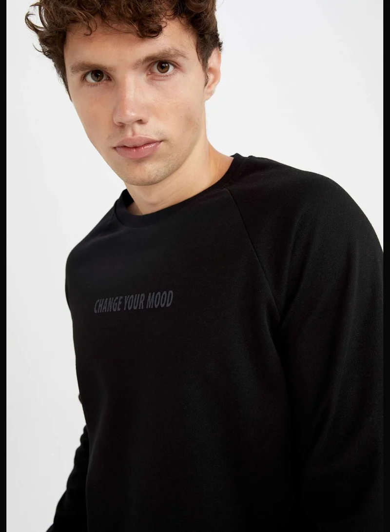 DeFacto Man Crew Neck Knitted Sweatshirt