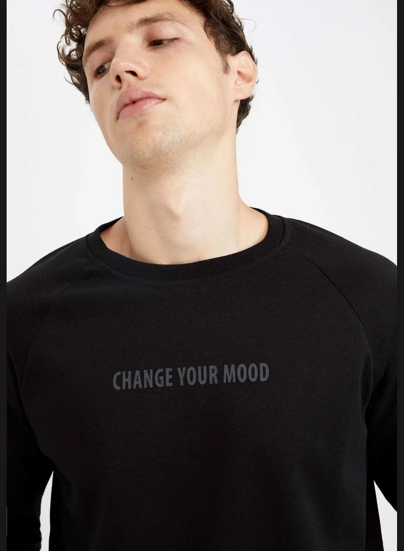 DeFacto Man Crew Neck Knitted Sweatshirt