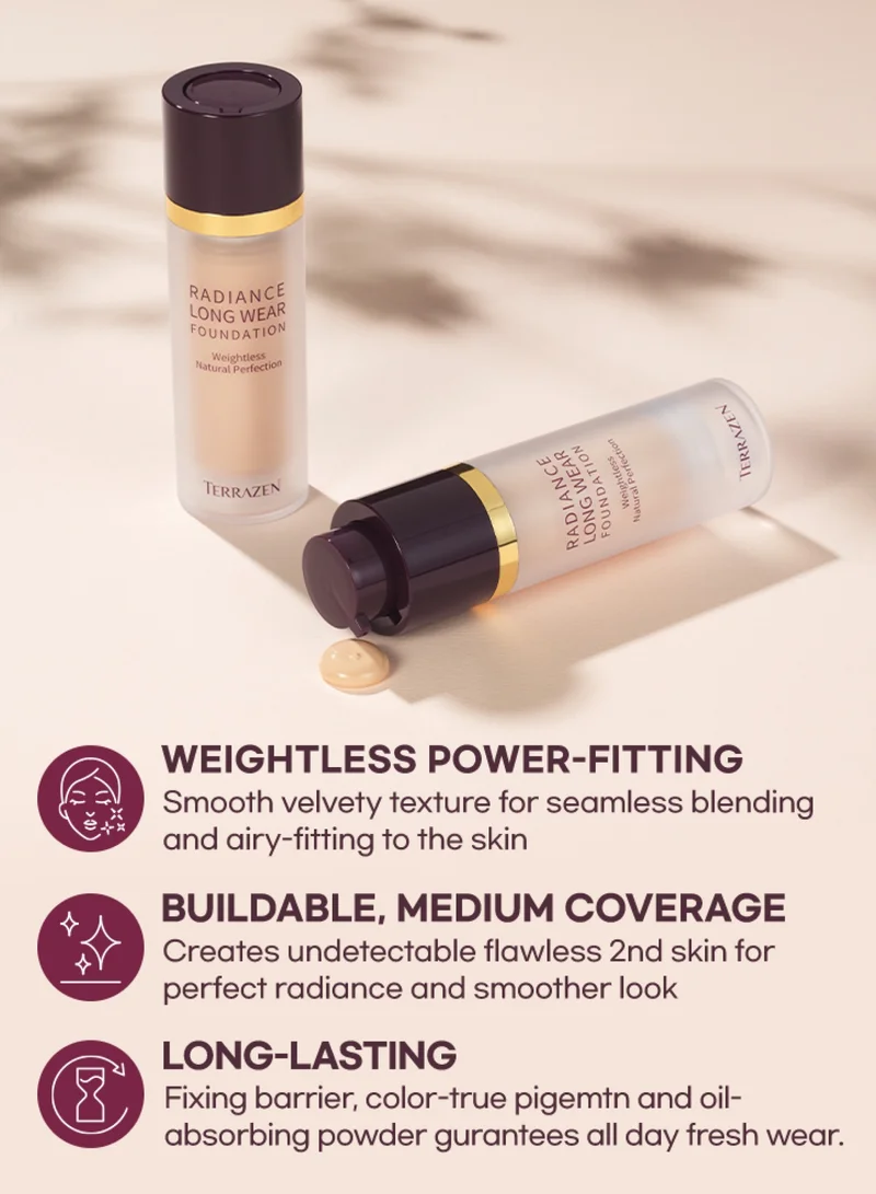 Terrazen Korean Makeup Bundle - Hydrating Face Primer SPF40 (Lavender Purple) & Liquid Foundation CC Cream (Natural Beige) - Color Correcting, Long-Lasting Coverage for Sensitive Skin