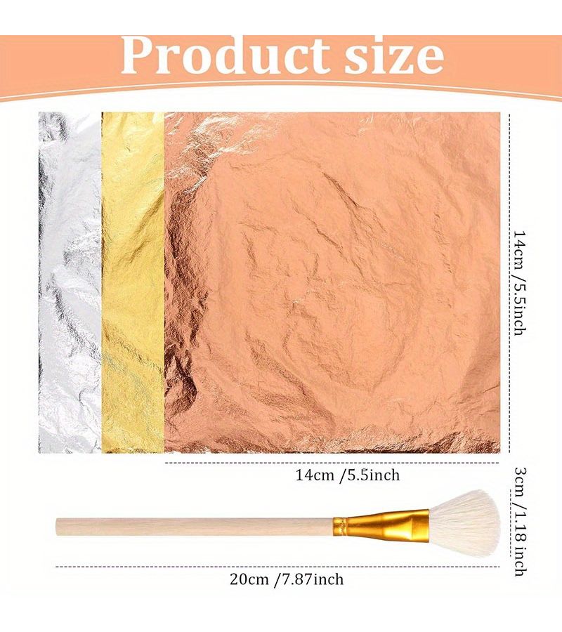 150 Sheets Golden Foil Paper for Art Painting DIY Craft 5.5 x 5.5 Inches - Image 2