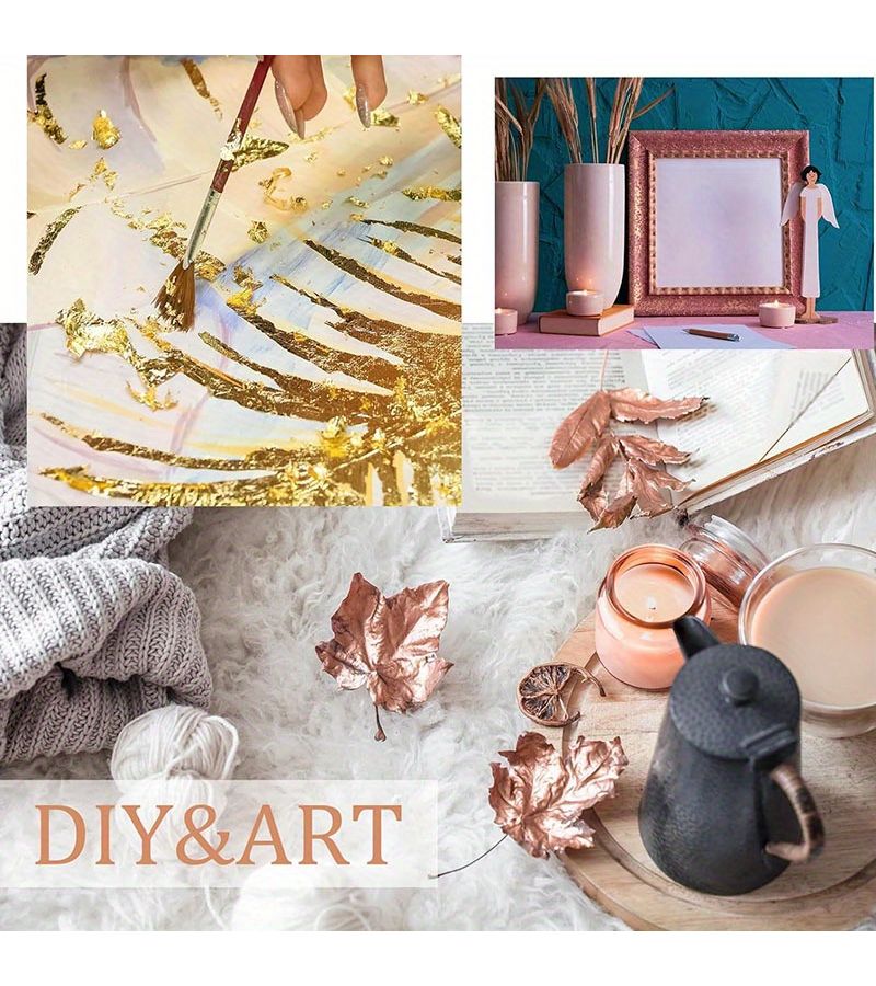 150 Sheets Golden Foil Paper for Art Painting DIY Craft 5.5 x 5.5 Inches - Image 4