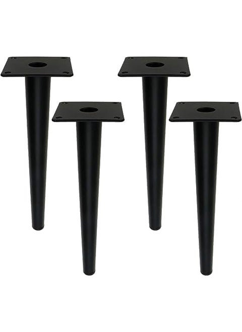 Dcloud Set of 4 Round Inclined Sleek Tapered Chair Legs Sofa Table Legs Furniture Legs Tool_ Inclined with Mounting Screws 8 inch