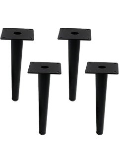 Dcloud Dcloud Set of 4 Round Inclined Sleek Tapered Chair Legs Sofa Table Legs Furniture Legs Tool_ Inclined with Mounting Screws 8 inch  - Image 4