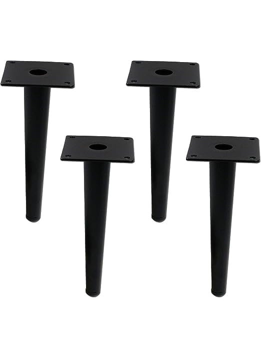 Dcloud - Dcloud Set of 4 Round Inclined Sleek Tapered Chair Legs Sofa Table Legs Furniture Legs Tool_ Inclined with Mounting Screws 8 inch - Image 1