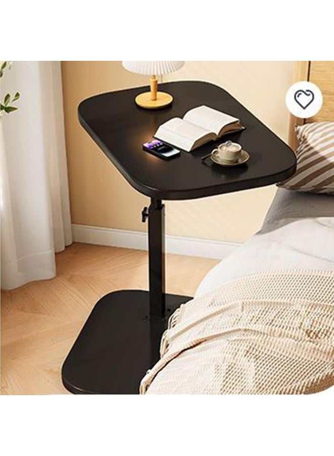 Bukela Adjustable C-Table - 16"x12" Oval Side Table w/Storage Shelf, Height 23.5"-31.5" - Space Saving End Table for Sofa/Bed (Black) - Image 2