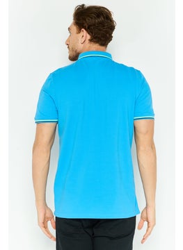 Men Regular Fit Plain Short Sleeves Polo Shirt, Blue - pzsku/Z9B5ED63881D5020009D9Z/45/_/1737642309/f105ab35-b01d-44f6-9d3b-9e0c14efd265