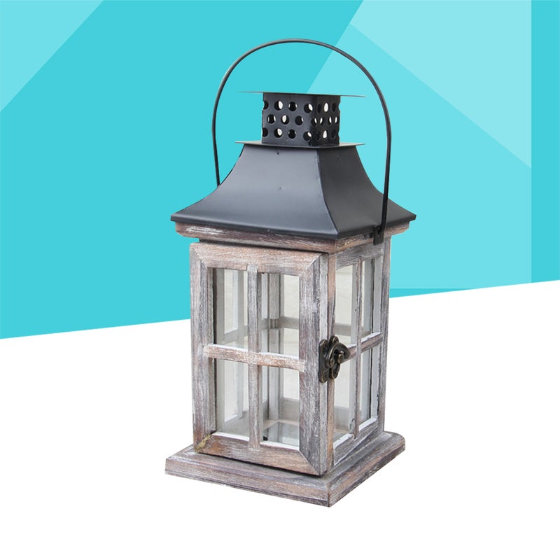 1pc Vintage Wall Hanging Candle Lanterns Iron Candle Holder Home Wedding Decoration - Image 1