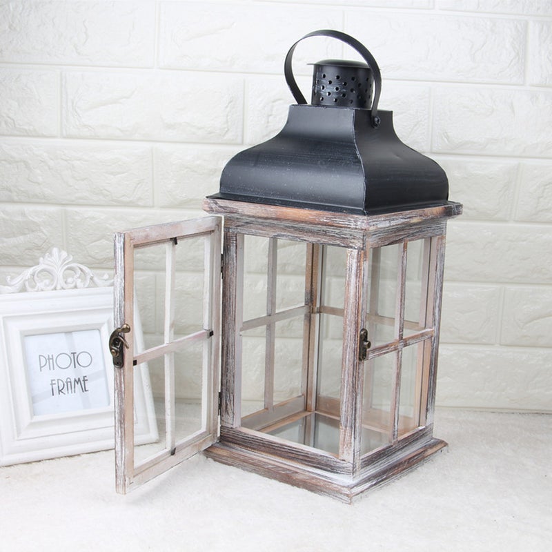 1pc Vintage Wall Hanging Candle Lanterns Iron Candle Holder Home Wedding Decoration - Image 4