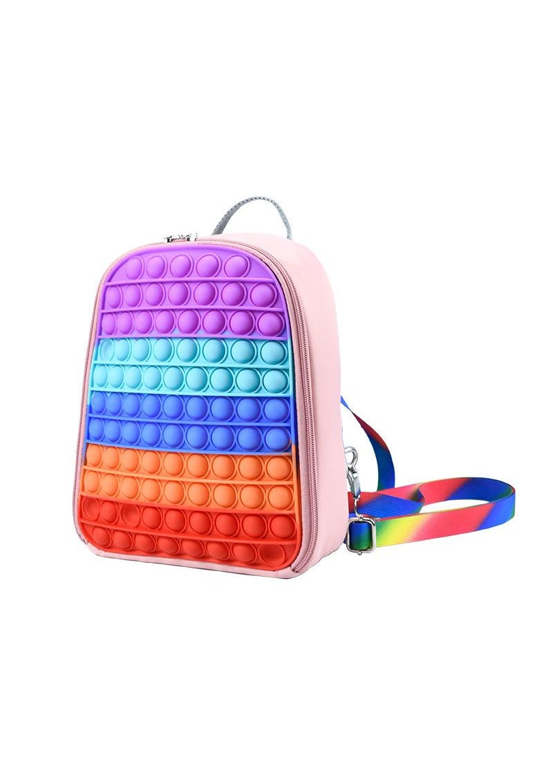 Generic Kids Mouse Pioneer Bubble Toy Backpack Rainbow color 