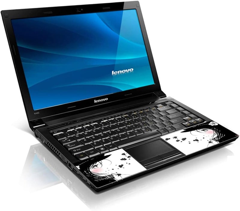 LSS 17 17.3 Inches Laptop Notebook Skin Sticker with 2 Wrist Pads - Reusable Cover Protector Vinyl Sticker Cover Decal Fits 17" - 19" HP Asus Acer Samsung - Girl Pattern - Image 2