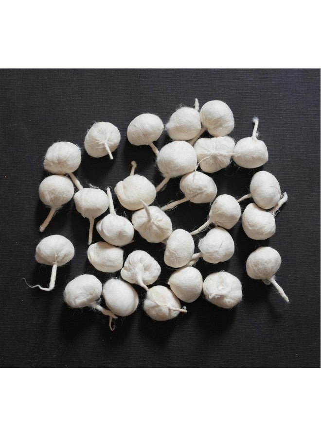 Hashcart Cotton Wicks for Puja - Round Diya Batti for Diwali Diya, Brass Kuber Diya, Clay Diya - Diya Bati for Akhand Jyot 100pcs, White Hashcart® - Image 2