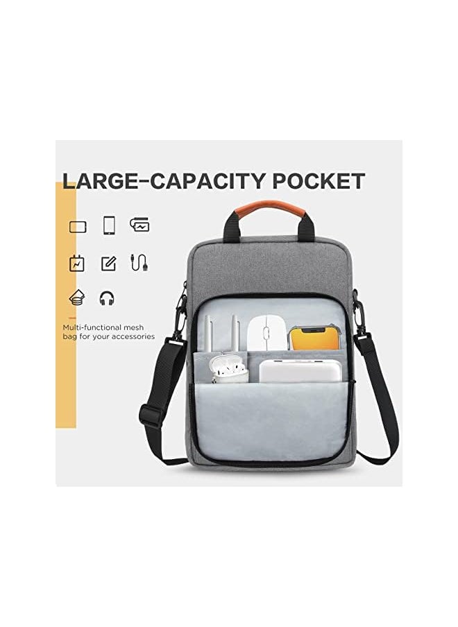Gocokia - Inch Laptop Shoulder Bag Carrying Pouch Sleeve Case With Large Front Pocket Vertical Laptop Sleeve Handbag For 13" Macbook - Image 1