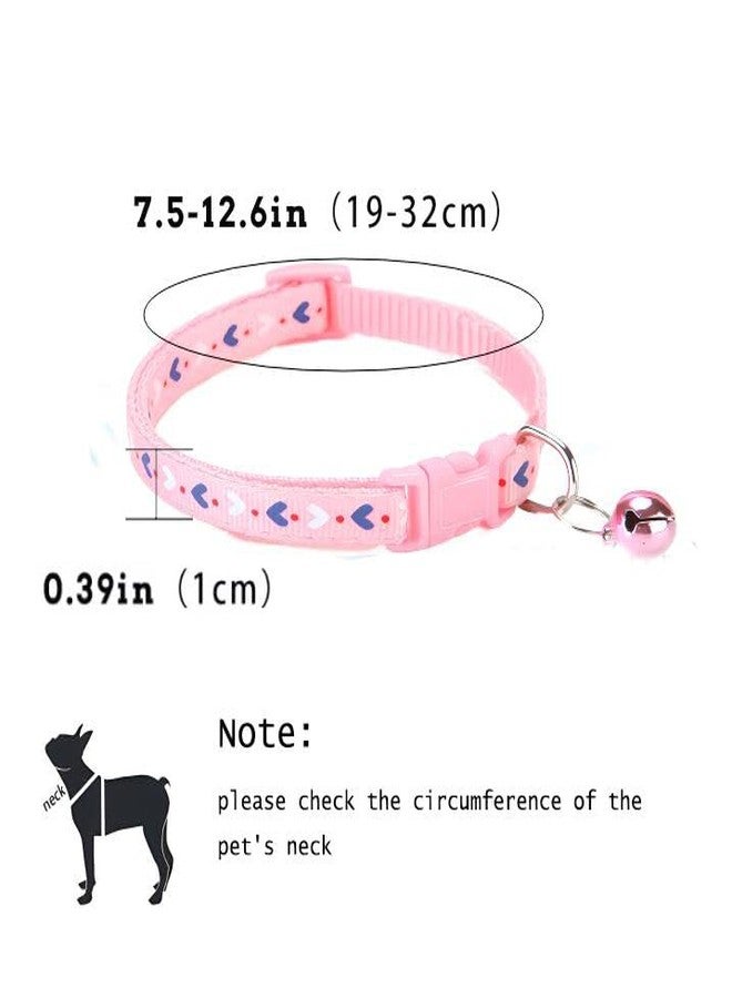 WeimoMonkey 2 Pack Puppy Collar with Bell, Puppy Collar Girl Bell Collar for Cats Adjustable for XXS Xs Small Pet Dogs Animal Litter Tiny Kitten Female, Pink + Purple - Image 2