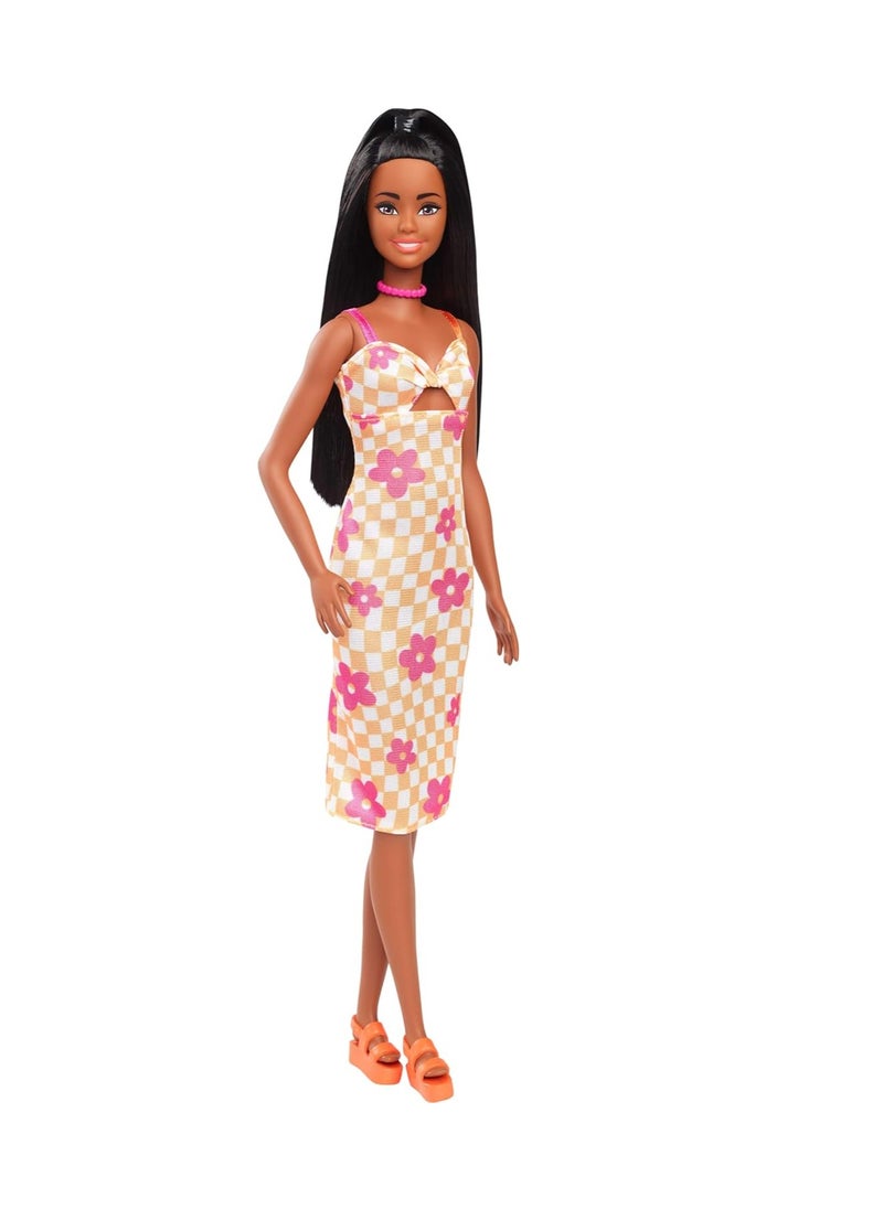 Barbie Barbie Fashionista Doll - Pink And Orange Dress  - Image 1